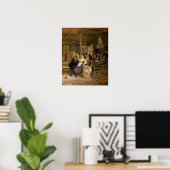 Een Tavern Interior met de Spelers van de Kaart Poster (Thuiskantoor)