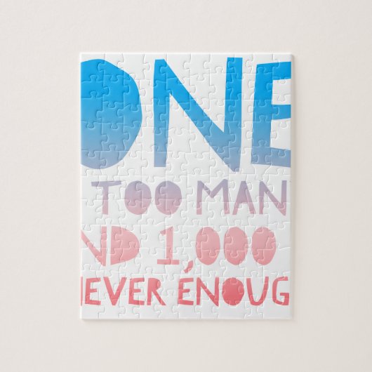 Een te veel grappig AA-Shirt voor terugwinning van Legpuzzel (Verticaal)