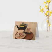 Een "Tea for Two" Note Kaart (Gele Bloem)
