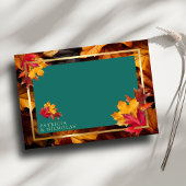 Een Teal & Fall Fantasy Gouden Rustieke Reverie Br RSVP Kaartje