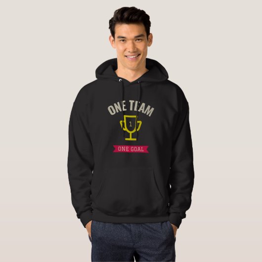 Eén team één doel hoodie (Voorkant volledig)