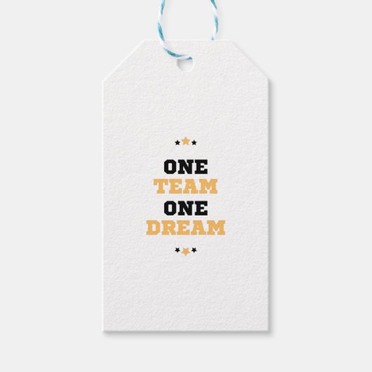 Eén team één droom cadeaulabel (Voorkant)