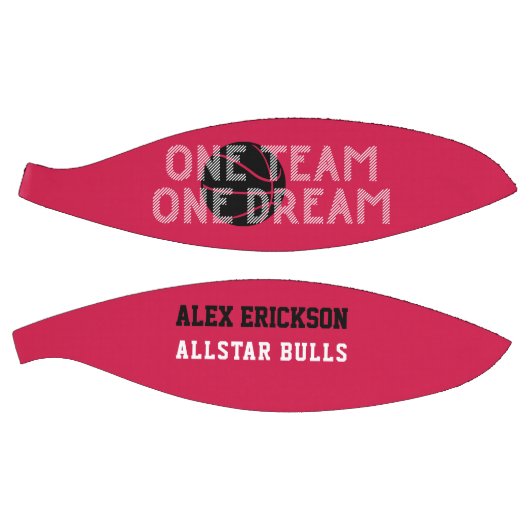 Eén team Eén droomzwart wit gepersonaliseerd Basketbal (Panelen)