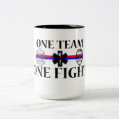 Eén team één gevecht tweekleurige koffiemok (Center)