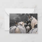 Een team van Percheron Notitiekaartje (Achterkant)