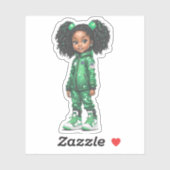 Een teamlid van een astronaut - Groen Sticker (Vel)