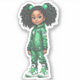 Een teamlid van een astronaut - Groen Sticker