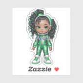 Een teamlid van een astronaut - Groen Sticker (Vel)