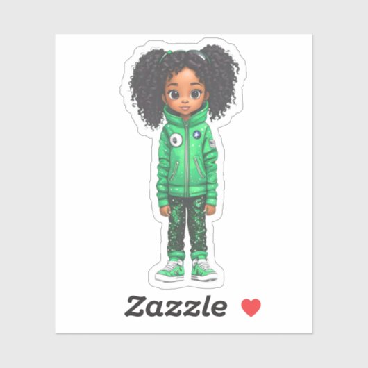 Een teamlid van een astronaut - Groen Sticker (Vel)