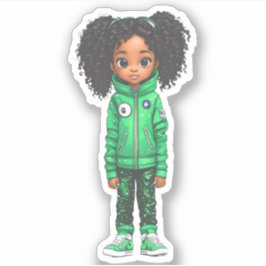 Een teamlid van een astronaut - Groen Sticker