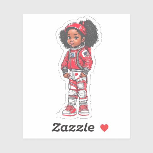 Een teamlid van een astronaut - Rood Sticker (Vel)