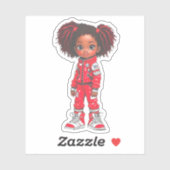 Een teamlid van een astronaut - Rood Sticker (Vel)