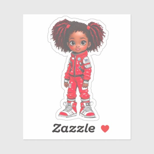 Een teamlid van een astronaut - Rood Sticker (Vel)