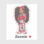 Een teamlid van een astronaut - Rood Sticker (Vel)