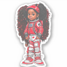Een teamlid van een astronaut - Rood Sticker
