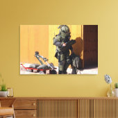 Een technicus canvas afdruk (Insitu (Woonkamer))