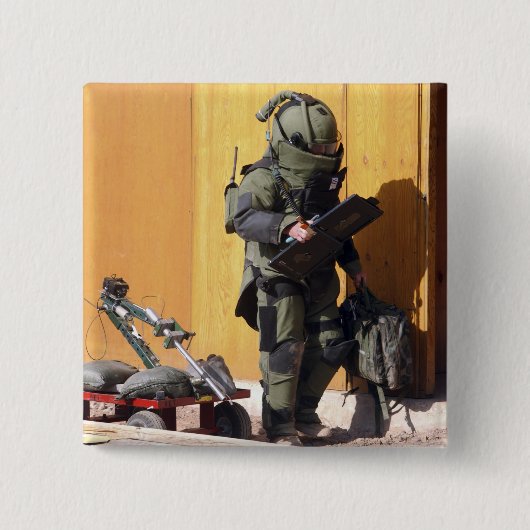 Een technicus vierkante button 5,1 cm (Voorkant)