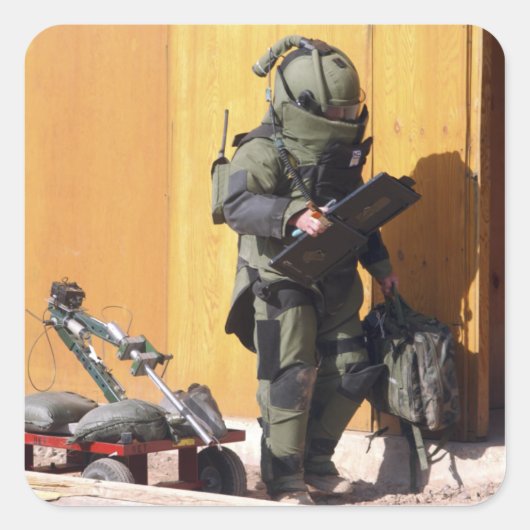 Een technicus vierkante sticker (Voorkant)