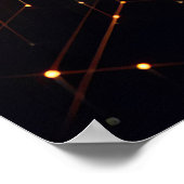 Een technisch afbeelding met hexagonale vormen poster (Hoek)