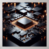 Een technische afbeelding gericht op een computerc poster (Voorkant)