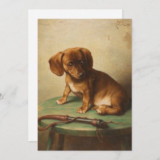 Een teckel puppy | Carl Reichert (Voorkant / Achterkant)