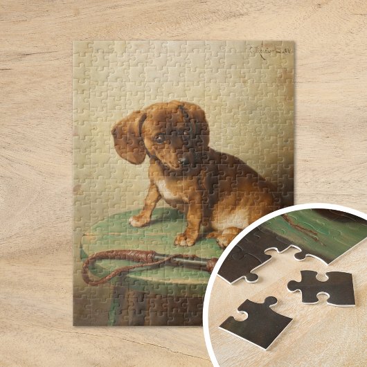 Een teckel puppy | Carl Reichert Legpuzzel