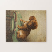 Een teckel puppy | Carl Reichert Legpuzzel (Horizontaal)