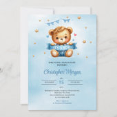 Een teddybeer is een baby shower kaart (Voorkant)