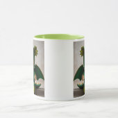 Een teddybeer, vermomd als draak. mok (Midden)