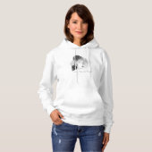 Een teder liefdevolle tekening van een meisje dat hoodie (Voorkant volledig)