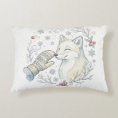 Een Teder Winter Boop Accent Kussen (Voorkant)