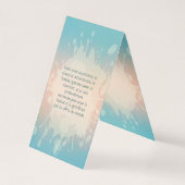 Een tedere dank bij het krieken van de dag kaart (Achterkant)