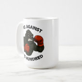 Eén Tegen Honderd – Gorilla Boksworkout Koffiemok (Voorkant links)