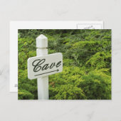 Een teken dat wijst op de wijnkelder in briefkaart (Voorkant / Achterkant)