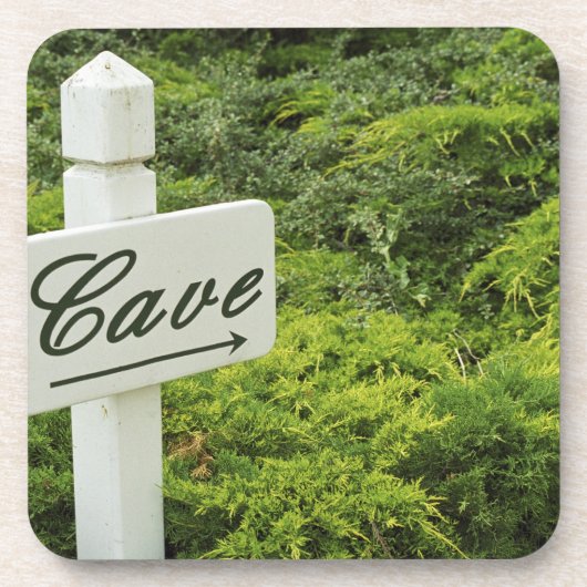 Een teken dat wijst op de wijnkelder in onderzetter (Voorkant)