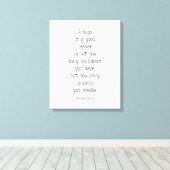 Een teken van een goede leider, Mahatma Gandhi Canvas Afdruk (Insitu (Houten vloer))