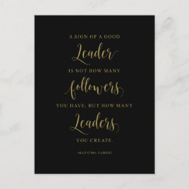 Een teken van een goede leider, Mahatma Gandhi cit Briefkaart