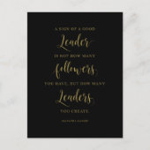 Een teken van een goede leider, Mahatma Gandhi cit Briefkaart (Voorkant)