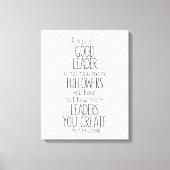 Een teken van een goede leider, Mahatma Gandhi Quo Canvas Afdruk (Voorkant)