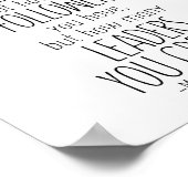 Een teken van een goede leider, Mahatma Gandhi Quo Poster (Hoek)