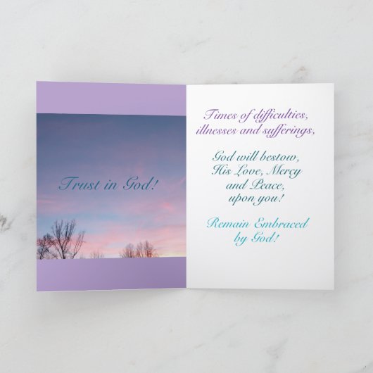 Een teken van liefde, geloof en aanmoediging, Kaar Kaart (Binnen)