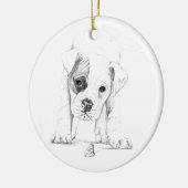 Een tekenillustratie voor barbecues tekenen keramisch ornament (Links)