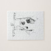 Een tekenillustratie voor barbecues tekenen legpuzzel (Horizontaal)