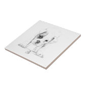 Een tekenillustratie voor barbecues tekenen tegeltje (Zijkant)