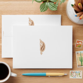een tekening van een bloem met bladeren erop envelop