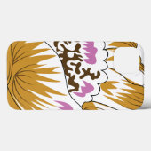 Een tekening van een bloem met roze en witte bloem Case-Mate iPhone case (Achterkant (horizontaal))