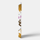 Een tekening van een bloem met roze en witte bloem Case-Mate iPhone case (Achterkant / Rechts)