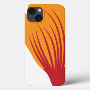 Een tekening van een plant met oranje en paarse bl Case-Mate iPhone case