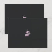 Een tekening van een plant met paarse bloemen briefkaart (Voorkant / Achterkant)