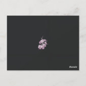 Een tekening van een plant met paarse bloemen briefkaart (Achterkant)